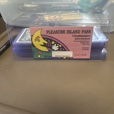 1992 VINTAGE  DISNEY PLEASURE ISLAND  PASSES  USED -  # 022 7328 -FAST SHIPPING picture