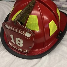 Alabama Crimson Tide #18 Firefighting & Rescue Helmet Red w/ Visor picture