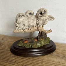 Vintage Country Artists Baby Owlets CA536 Stratford Upon Avon Handmade 1994 picture