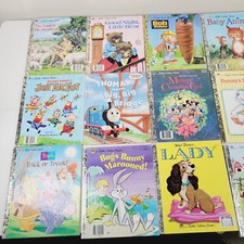 VINTAGE LITTLE GOLDEN BOOKS LOT OF 30 VARIOUS TITLES XMAS 1980-90'S ERA DISNEY picture