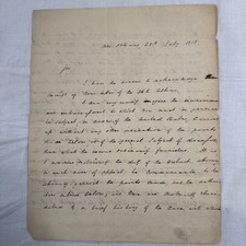 1815 ALS John Dick to AG Richard Rush New Orleans Schooner L'Epine Prize Case Ra picture