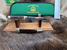 1976 Puma Vintage Bayermesser 3573 Knife With Stag Handles - Mint In Box A3 picture