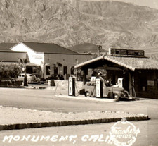C.1950 RPPC DEATH VALLEY FURNACE CREEK CAMP GAS STATION CARS PHOTO Postcard Q26 picture