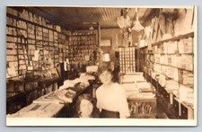 2 Young Women Working, Interior of Shop, Real Photo, RPPC, Vintage Postcard picture