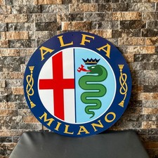 1910 Alfa Romeo Milano Crest – First Logo  Heavy Metal Sign - 19.7