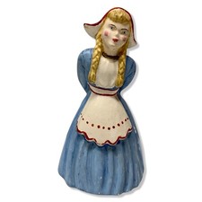 Vintage Blue Ceramic Dutch Girl Figurine picture