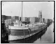 Photo:Menominee Mich Lumber Steamer Albert Soper 1890s Lumberyards picture