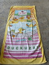 VTG Duck Duckuzzi Hot Tub No Molting A La Carte Saydah 90's Beach Towel 56x29” picture