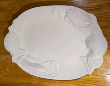 Vintage Studio Nova Raised Design Lobster & Crab Platter 18 1/2 x 13 1/2
