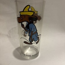 1973 Warner Bros. Inc Looney Tunes Pepsi Glass - Slow Poke Rodriguez Black picture
