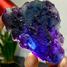 189G Natural Purple Blue Cubic Fluorite Mineral Crystal Sample/Zhejiang picture
