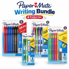 Paper Mate Writing Bundle 8 InkJoy Pens 6 Clear Point Pencils 5 Lead Set 4 PACK picture