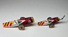 Vtg Japanese Kyodo Gangu Koinobori Wheeled Folk Toy Pair Hitoyoshi Kyushu Box picture