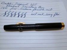 Vintage Conklin Crescent 20P Fountain Pen, Flexible 14k nib, working well. picture