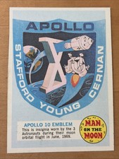 1969 Topps #1A Man on the Moon  APOLLO 10 EMBLEM   EX-EXM picture