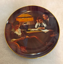 Knowles Norman Rockwell Rockwell's Light Father's Help Limited Edition China picture