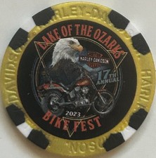 Harley Davidson Wide Print Poker Chip from Lake of Ozarks HD Missouri BikeFest picture