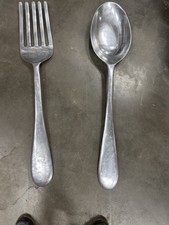 fork & spoon wall art giant aluminum Curtis Jere Rare Artwork Vintage 46” Tall picture
