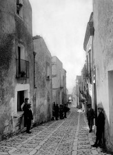Street Erice Sicily Italy 1910 Old Photo picture