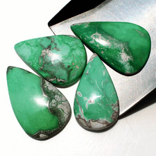 4 Pcs Natural Australian Variscite Collectible Teardrop Crystals Reiki Specimen picture