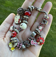 Vintage Sanrio Hello Kitty 925 Sterling Silver Charm Bracelet 62.71g, Sanrio JCM picture