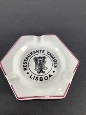 Collectible “ Lisboa Restaurants Tavares Ceramic Ashtray/Trinket Dish~ Waterbery picture