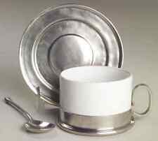 Arte Italica Tuscan Flat Cup & Saucer Set with Metal Spoon 6147990 picture