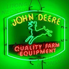 US STOCK Deere Farm Equipement Neon Sign 24