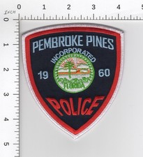 PEMBROKE PINES ^^ FLORIDA -- updated issue 👀 COLLECTIBLE POLICE PATCH picture