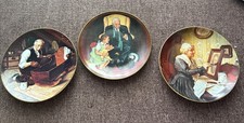 Platos Decorativos Vintage De Porcelana Del Artista Edwin M. Knowles Combo De 3 picture