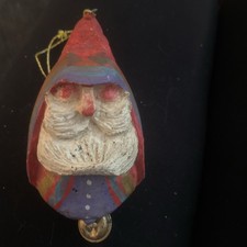 NOS VTG 1991 HOUSE OF HATTEN DENISE CALLA CHRISTMAS ORNAMENT ELF SANTA BELL picture