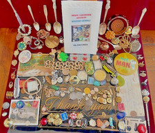 Estate Finds-Mixed smalls: Jewelry, Coins, Stamps, Watch, 10+vintage - lot CBXDZ picture