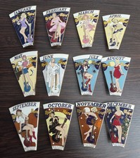 Hard Rock Casino Las Vegas, NV Slot Player Girl Calender Pins Complete Set picture