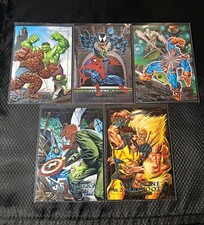 SkyBox 1992 Marvel Masterpieces 5-Card Lot Of Special Battle Cards Mintcondition picture