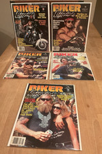 FIVE Vintage 1985 Biker Lifestyle Magazines Harleys Tattoos Parties Women LS4 picture