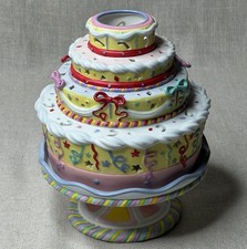 Partylite Ceramic Celebration Cake Excellent Condition With The Original Box ￼ picture