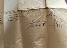 1814 Columbia Turnpike Account Signed Revolutionary War Major Roger Bulkeley CT picture