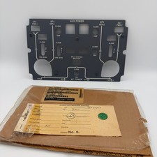 Boeing 747 Flight Engineer AUX Power / AC Panel Plate 69B46162-5 Aviation picture