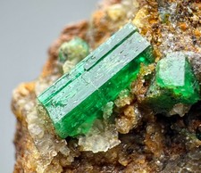 134 Carat Transparent Top Green Panjshir Emerald Crystals On Matrix From @Afg picture