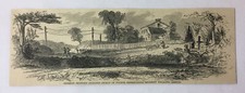 1861 magazine engraving~ SKIRMISH BETWEEN OUTPOSTS 4th Pennsylvania Regiment picture