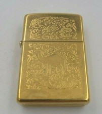 Bradford 1996 Double Sided Etched Brass Fired Zippo Lighter / Used picture
