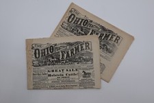 1882 OHIO PRACTICAL FARMER CLEVELAND NEWSPAPERS SET 2 picture
