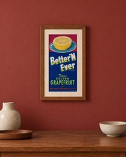 Vintage Better'N Ever Texas Golden Grapefruit Crate Label Fruit Advertising picture