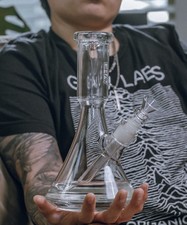 GRAV® MEDIUM DECO THICK HIGH QUALITY BEAKER WATER PIPE, BONG, Authorized Dealer picture