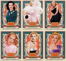 2013 Panini Golden Age Famous Hollywood Actress Actresses 6-Card Base Card Lot picture