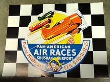 1934 PAN AMERICAN NATIONAL AIR RACES POSTER- MARDI GRAS picture