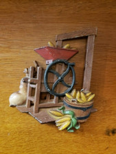 Vintage Metal Homco 1978 Corn Sheller Wall Decor Hanging Art Country picture