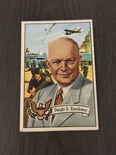 1952 Bowman US Presidents #36 DWIGHT D EISENHOWER President Trading Card (Read) picture
