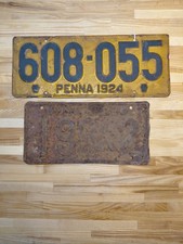 Antique Vintage 1924 PA Penna License & 1932 Pennsylvania Plate picture