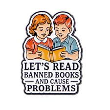 Let'S Read Books Enamel Pin Cartoon Characters Brooch Pines Lapel Pins Badge picture
